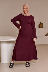 Clara Pleated Knit Dress