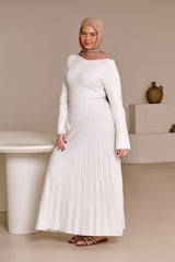 Clara Pleated Knit Dress