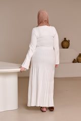 Clara Pleated Knit Dress