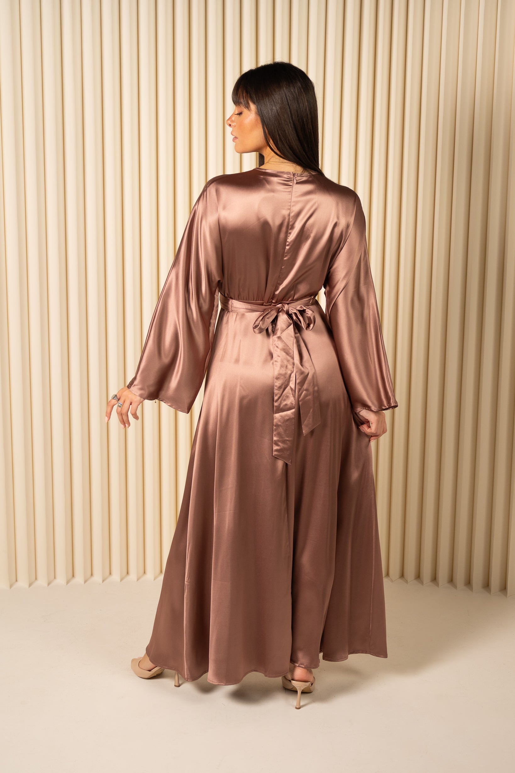 Dallal Satin Tie Back Dress