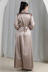 Elayna Satin Shirt Dress