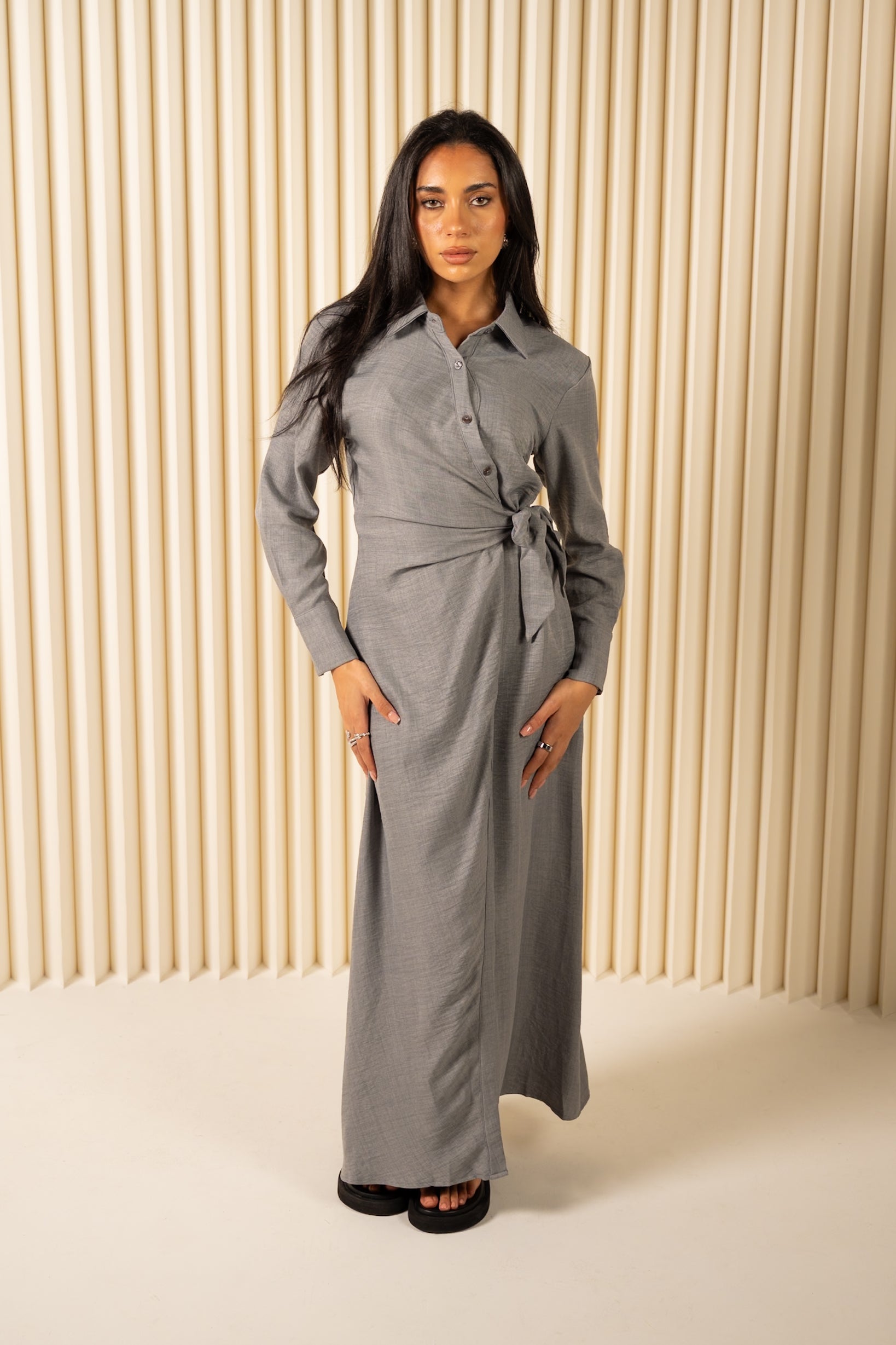 Denize Shirt Wrap Dress