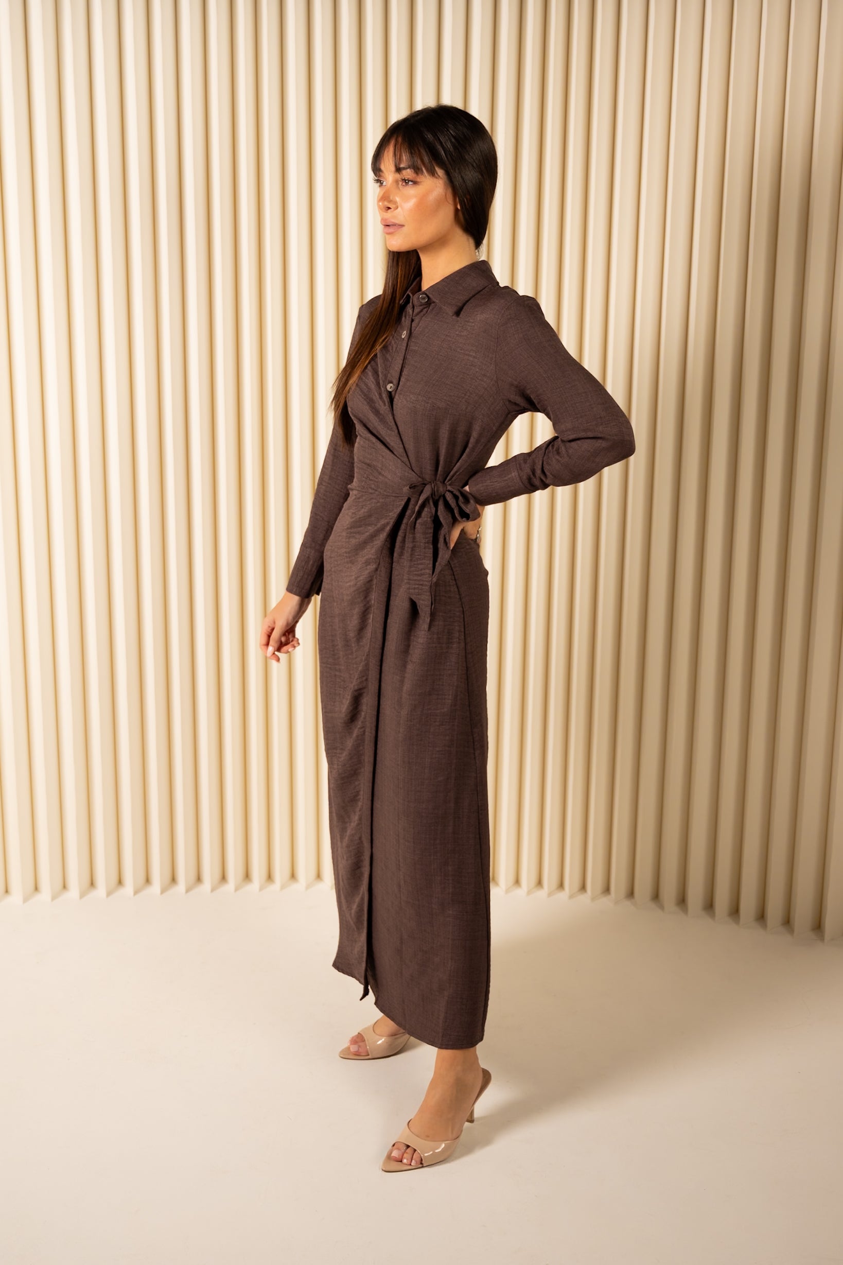 Denize Shirt Wrap Dress