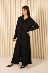 Tie Back Shirt Abaya & Pant Set