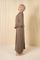 Tie Back Shirt Abaya & Pant Set