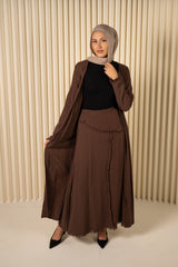 Evaline Linen Skirt & Cardi Set