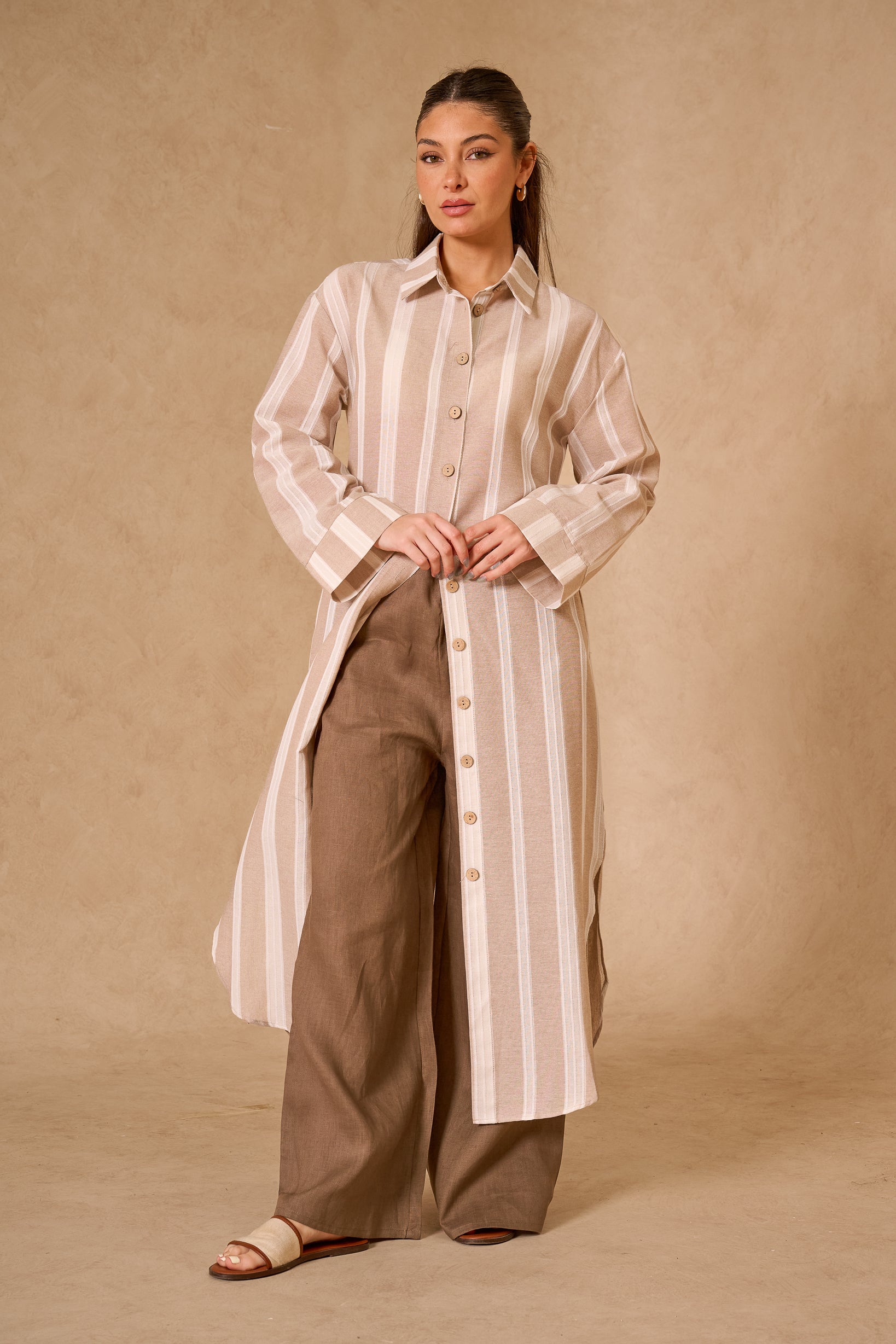 Lila Maxi Shirt