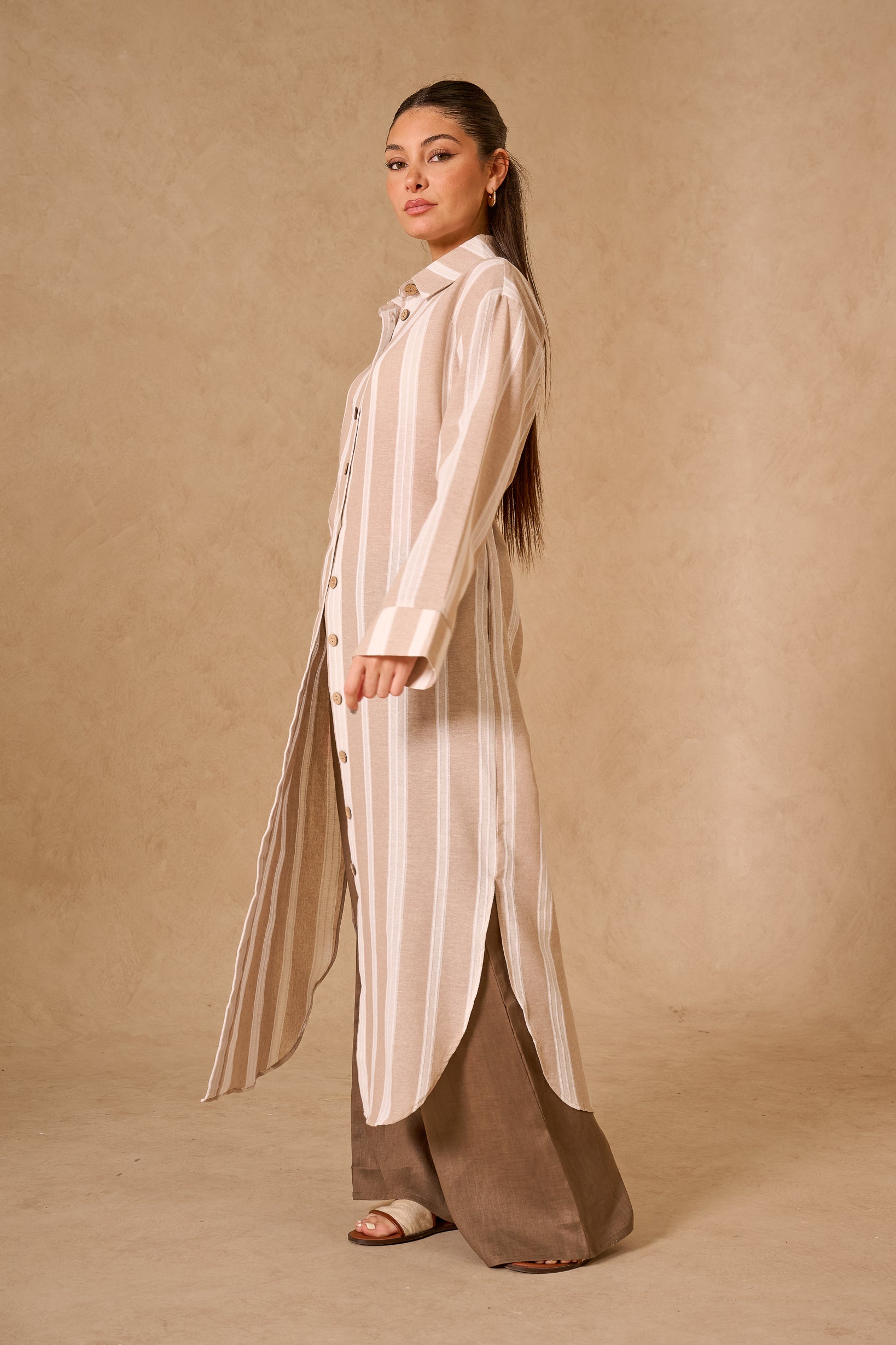 Lila Maxi Shirt