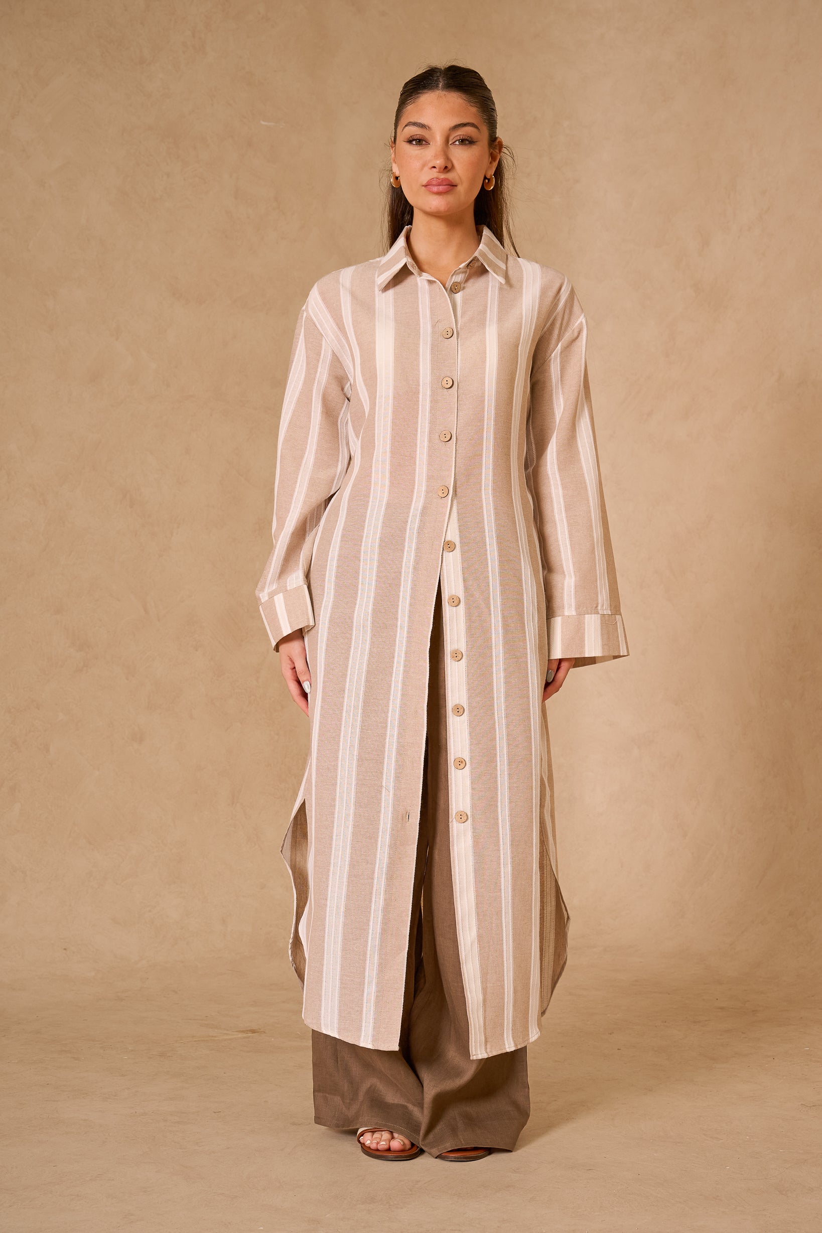Lila Maxi Shirt