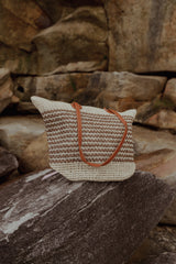 Sac fourre-tout de plage bicolore