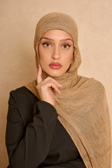 Luxe Crinkled Shawl - Shades of Nude