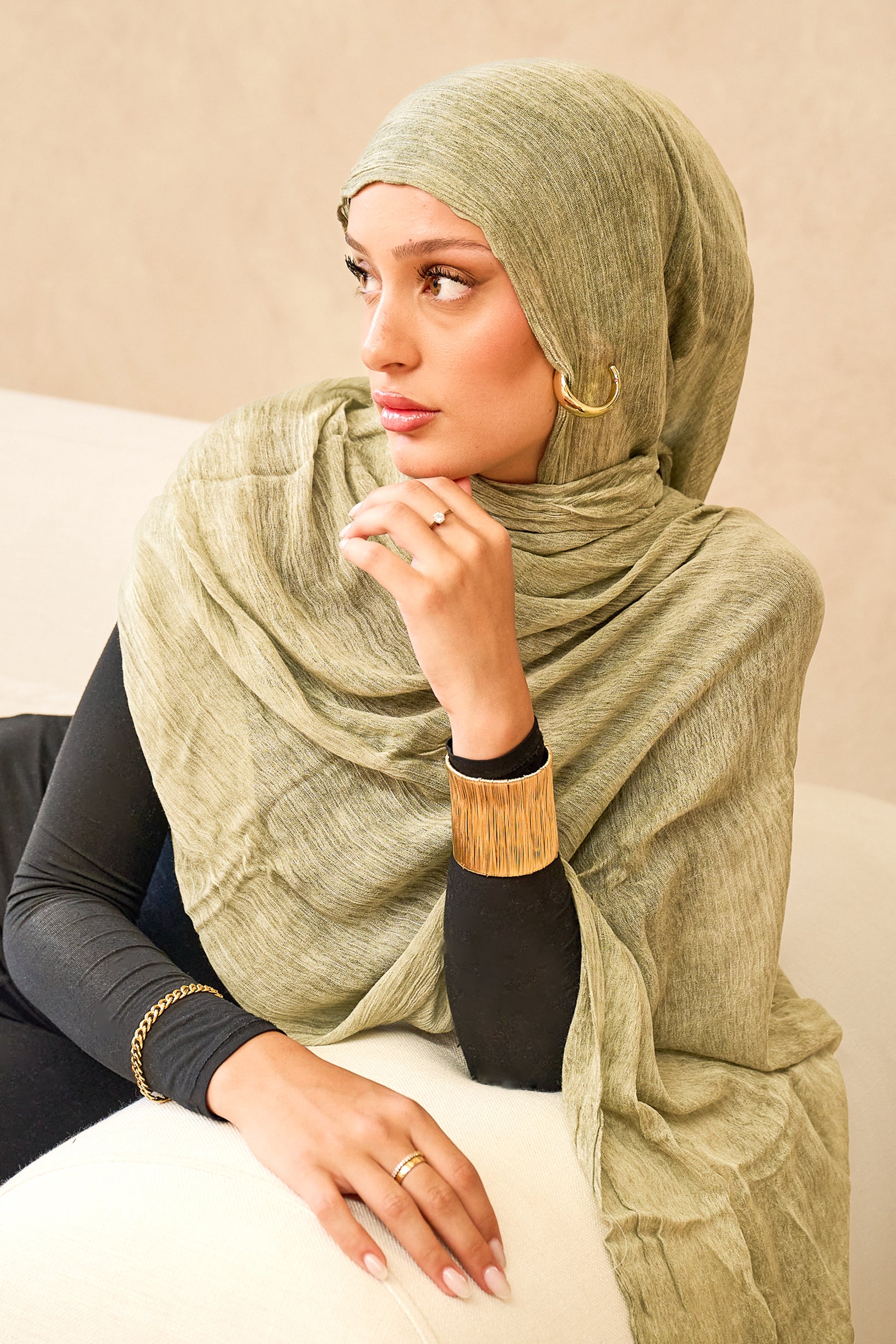 CMS001-Olive-shawl-hijab