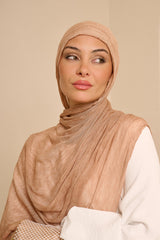 Èlan Luxe Crinkled Shawl - Shades of Orange