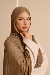 Èlan Luxe Crinkled Shawl - Shades of Pink