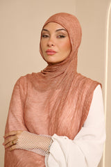 Èlan Luxe Crinkled Shawl - Shades of Orange