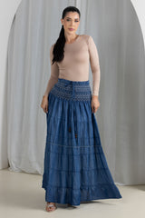 Amara Denim Tiered Skirt