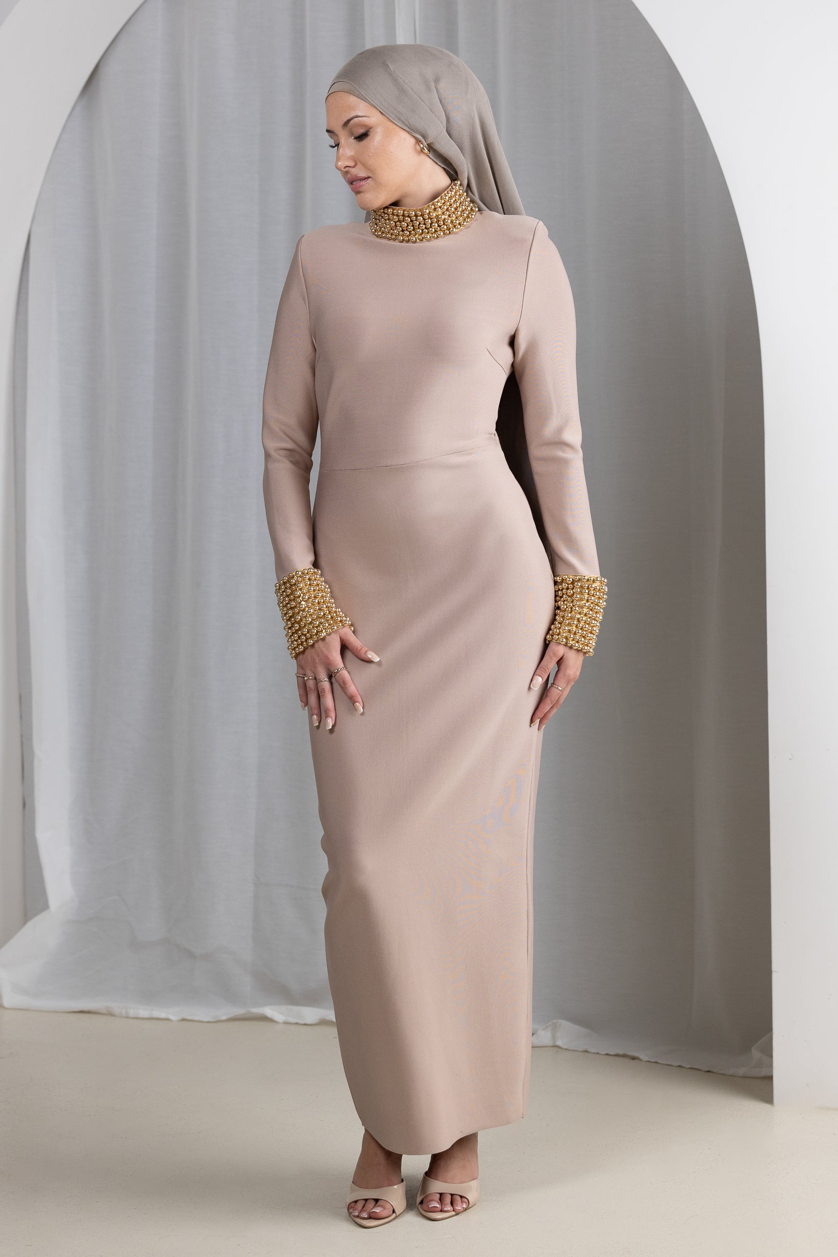 EVE004-BEI-dress-abaya