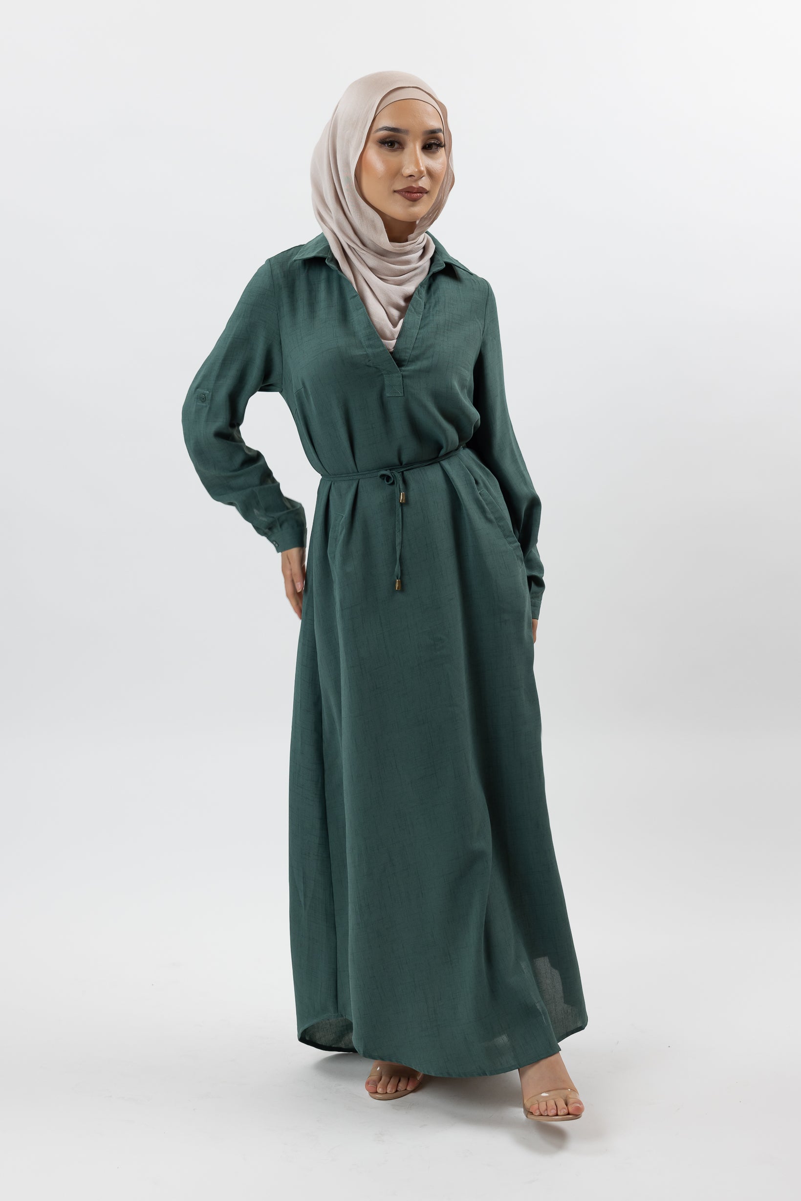 HC2163-GRN-dress-abaya