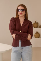 Denize Brooch Knit Cardi