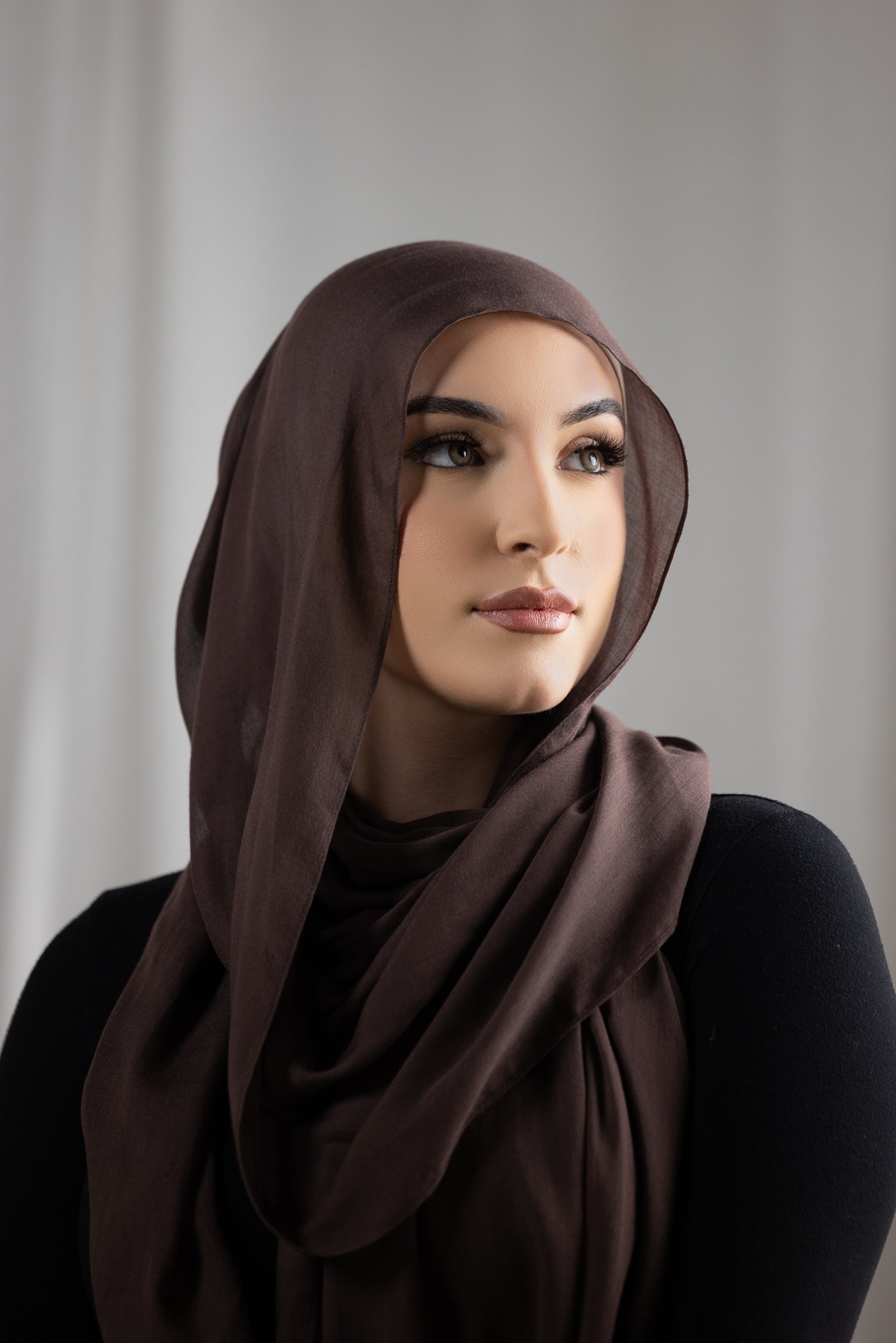 LMS003-Chocolate-hijab-modal-shawl