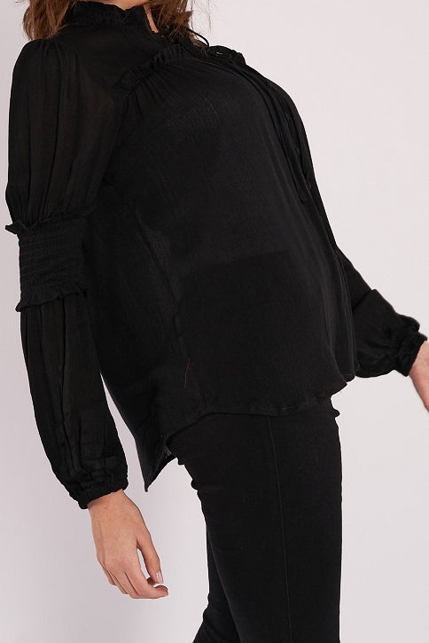 M00166ABlack-blouse-top