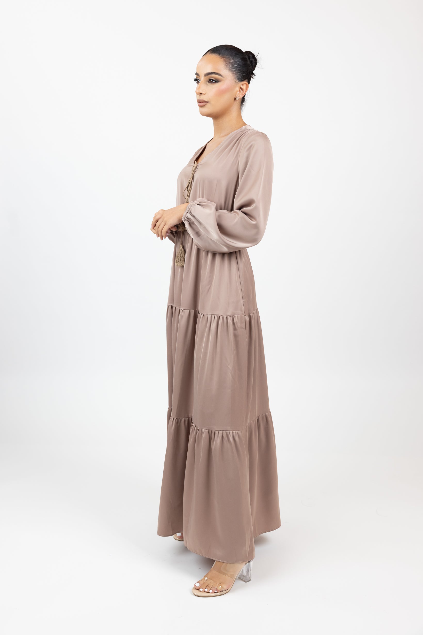 M7309Mocha-abaya-dress