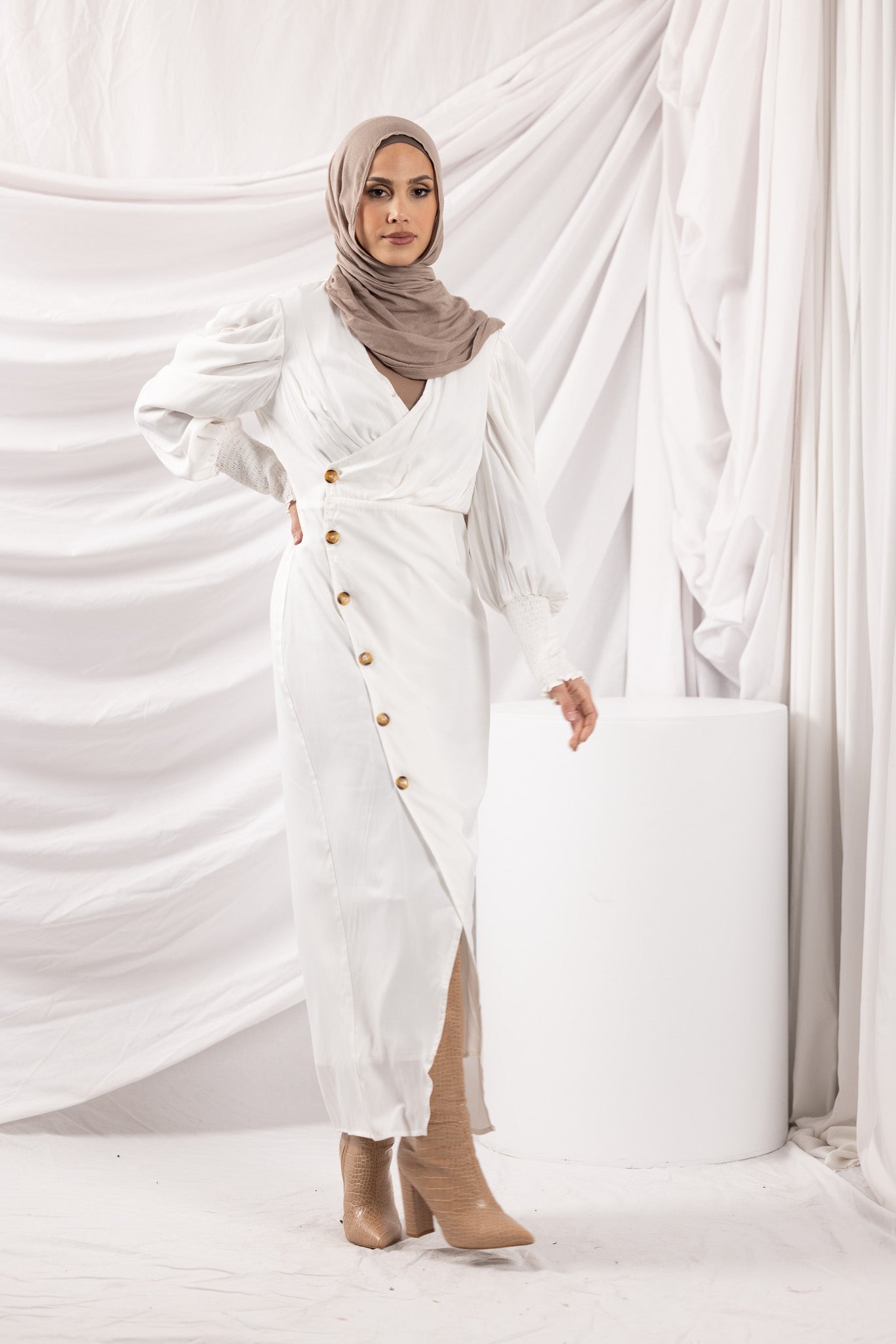 M7330White-abaya-dress