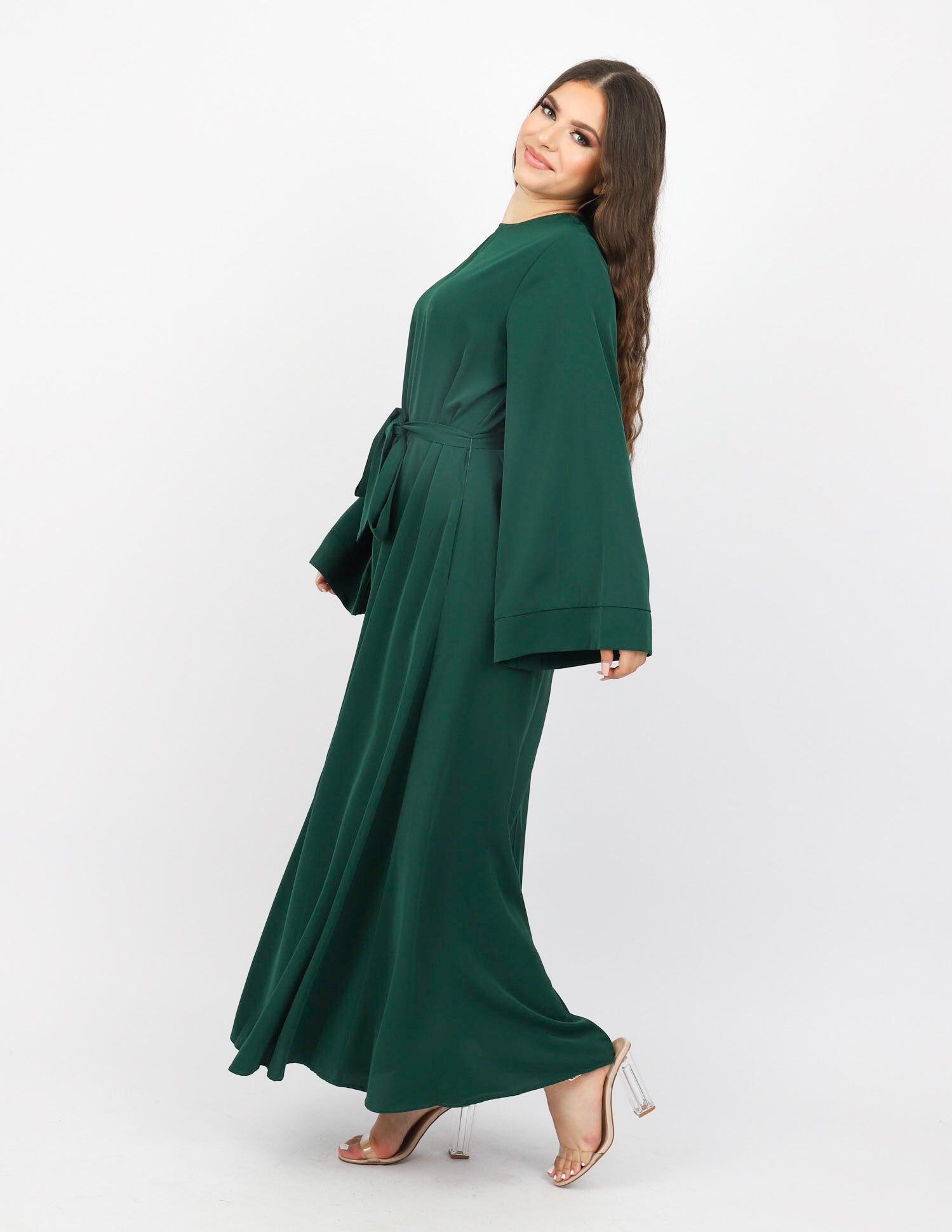 M7635-DarkGreen-abaya-dress