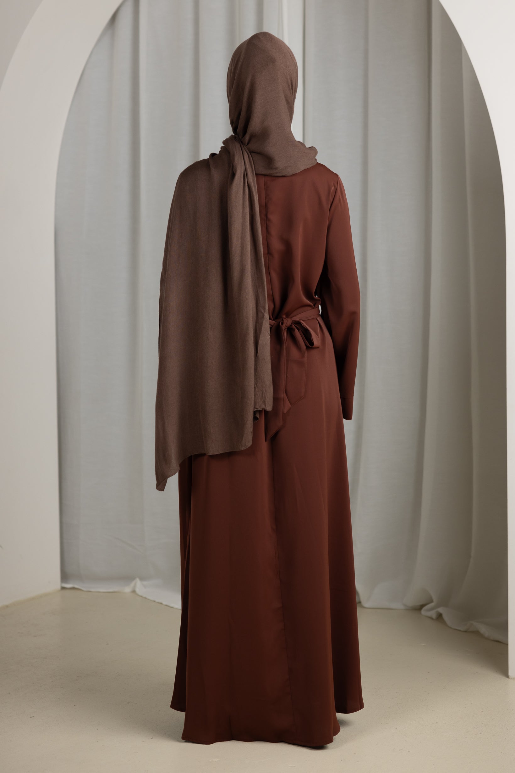 Hani Open Abaya - Brown