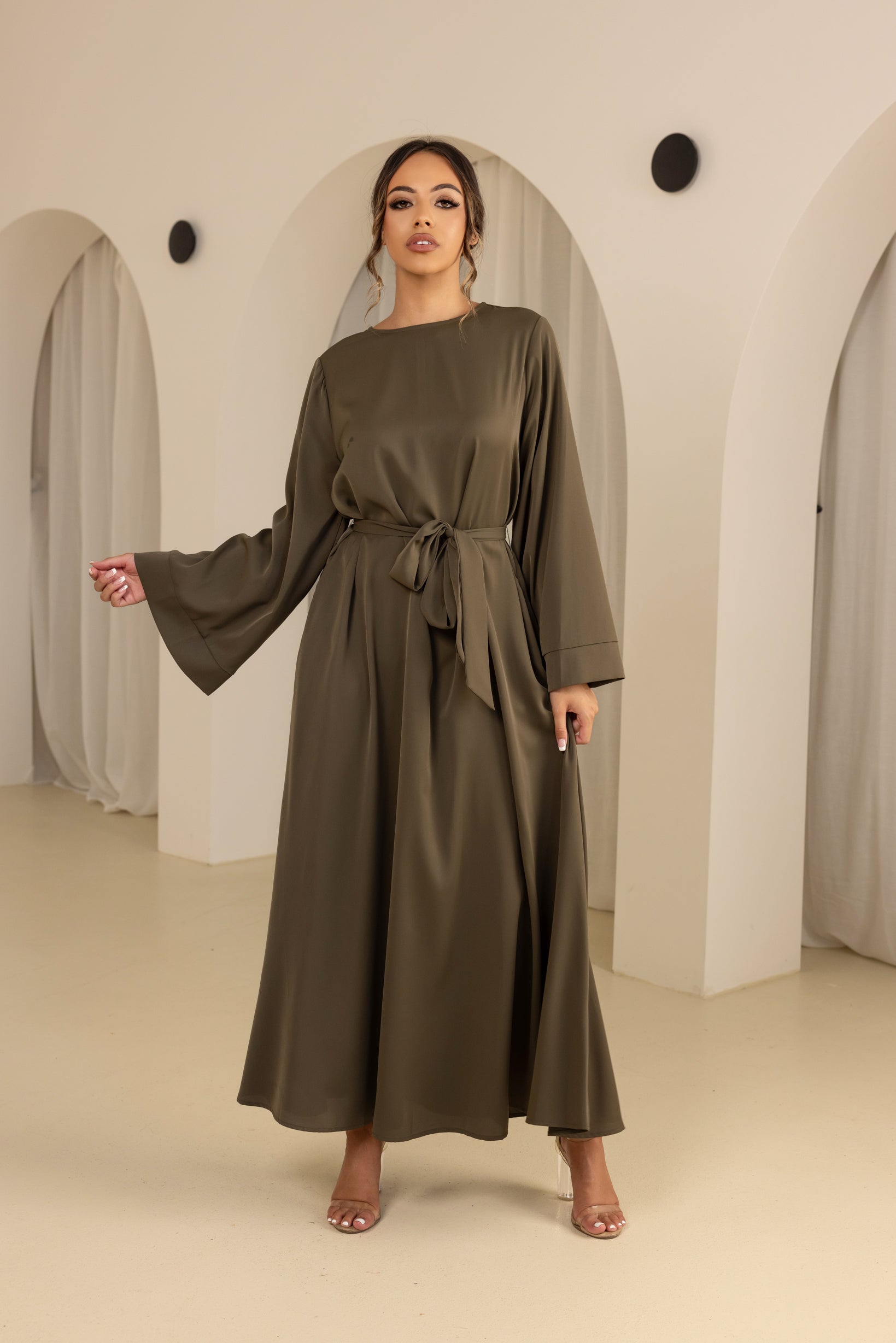 M7635Khaki-abaya-dress