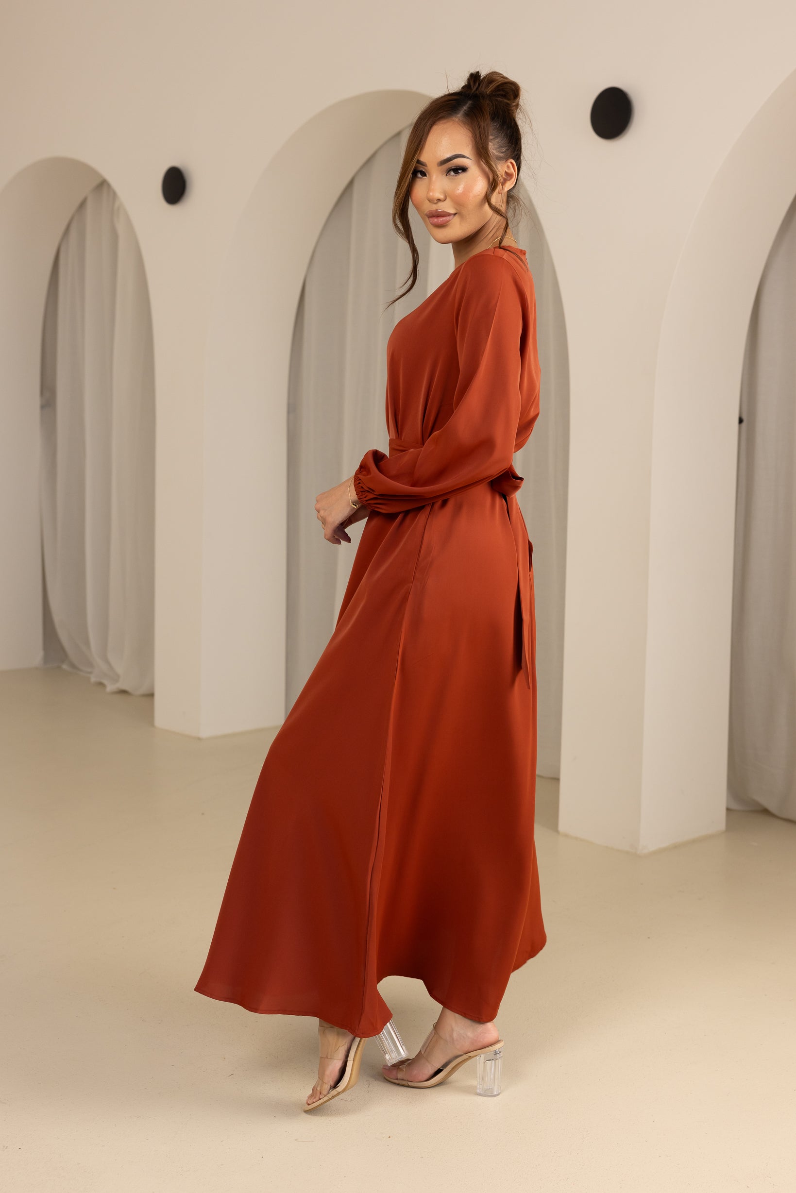 M7691Copper-abaya-dress