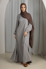 Closed Sleeve Abaya - Shades of Grey