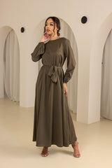 M7691Khaki-abaya-dress