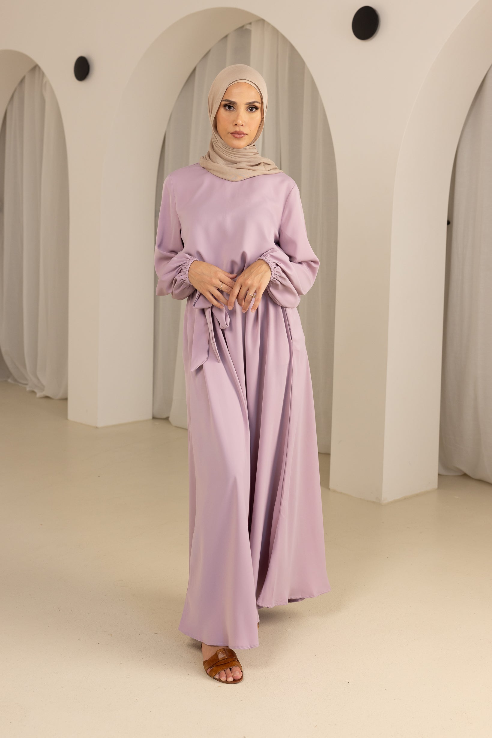 fitted lace wedding dress Long Sleeve Criss Cross Maxi Dress main image 0