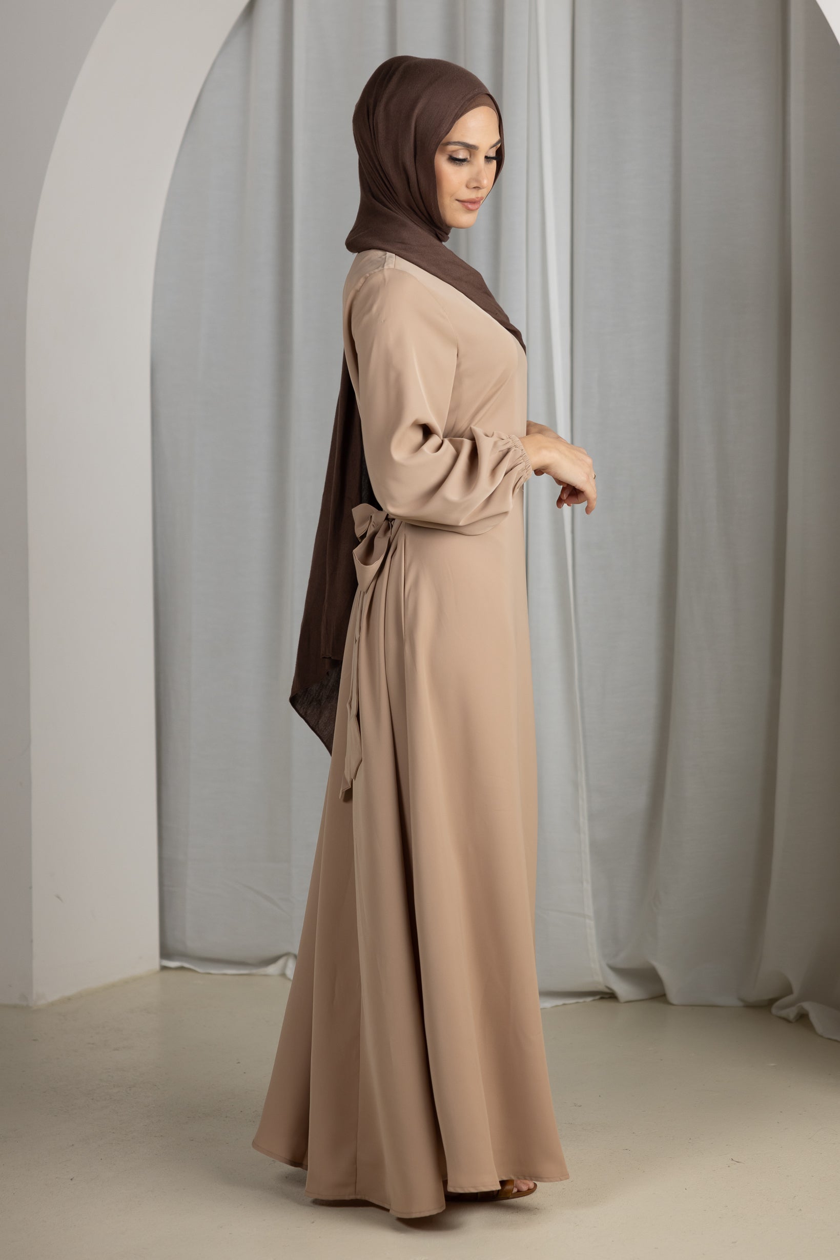 M7691Mocha-abaya-dress