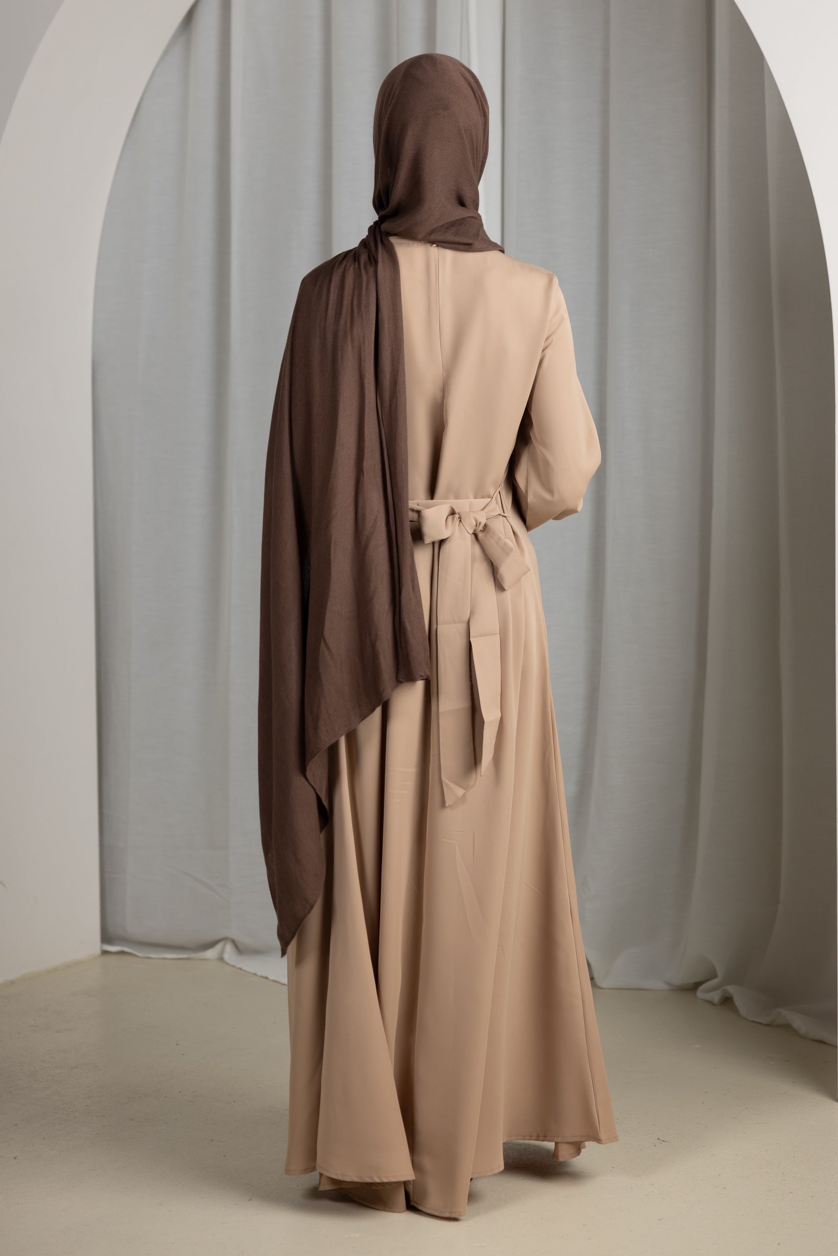 M7691Mocha-abaya-dress