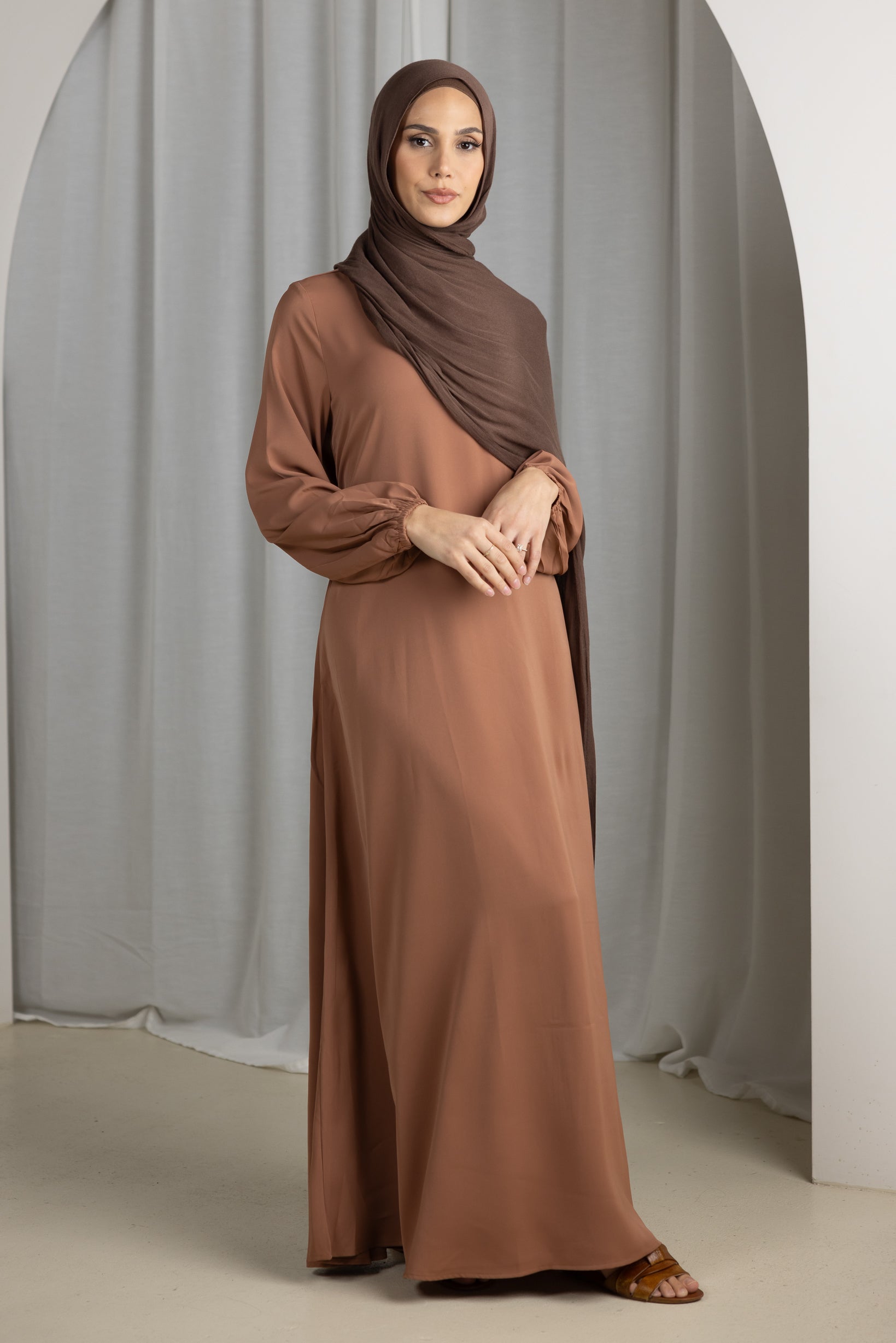 M7691Pecan-abaya-dress