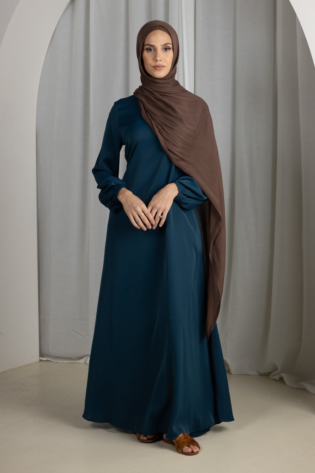 Closed Sleeve Abaya - Shades of Blue - Women's Modest Dresses