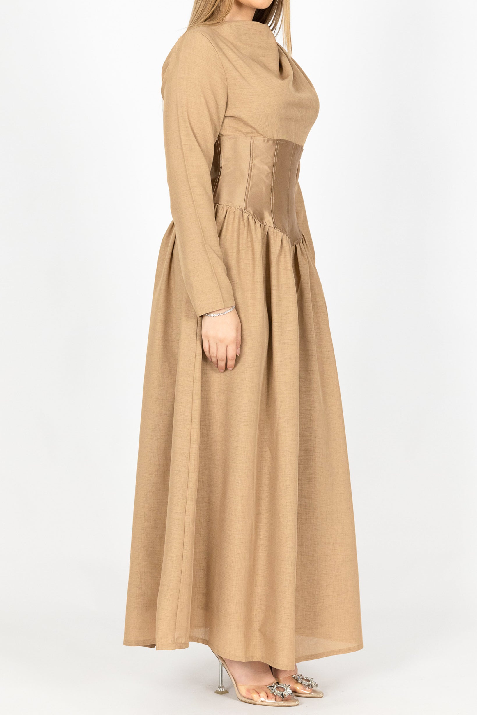 M7909Coffee-dress-abaya