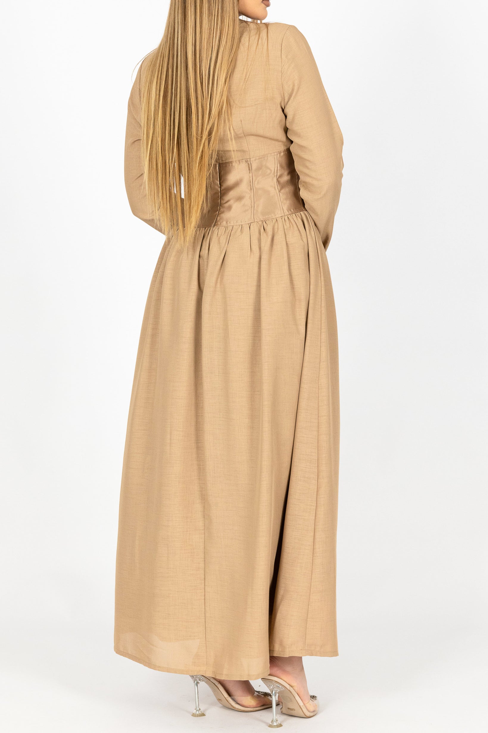 M7909Coffee-dress-abaya