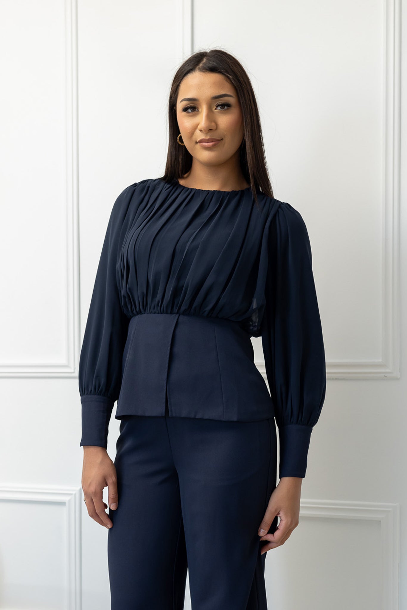 The Crescent Tessie Detailed Blouse