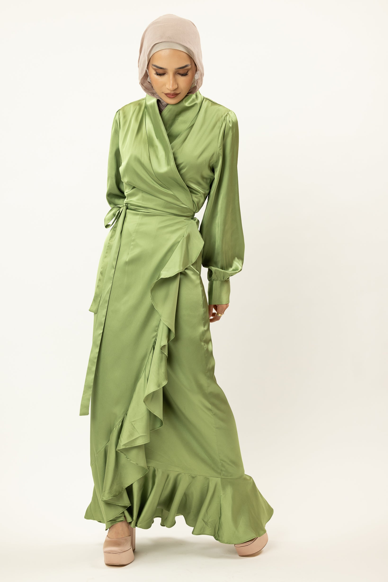 M8000Green-dress-abaya
