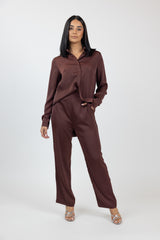 M8095ANDM8096Chocolate-shirt-pant-set