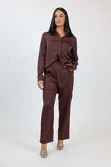 M8095ANDM8096Chocolate-shirt-pant-set