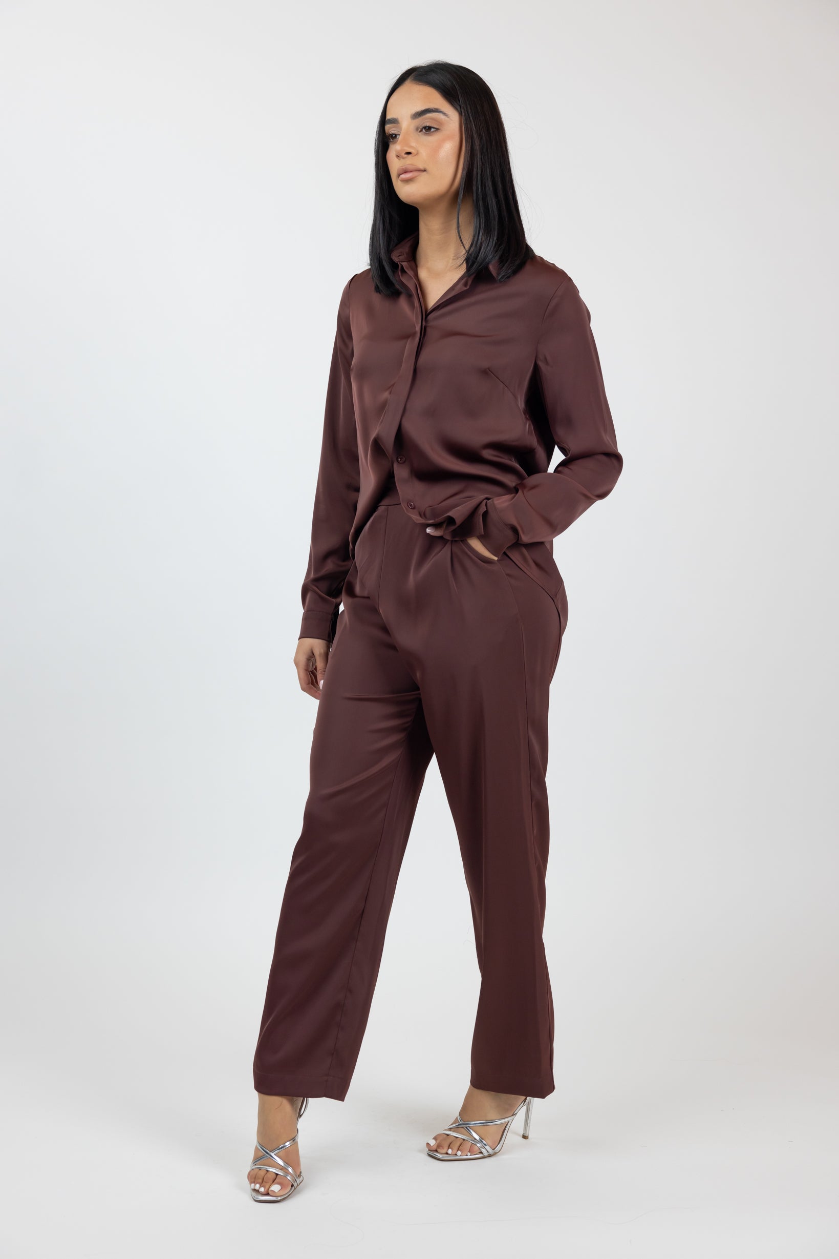 M8095ANDM8096Chocolate-shirt-pant-set