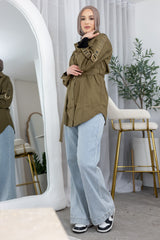 M8208Khaki-shirt