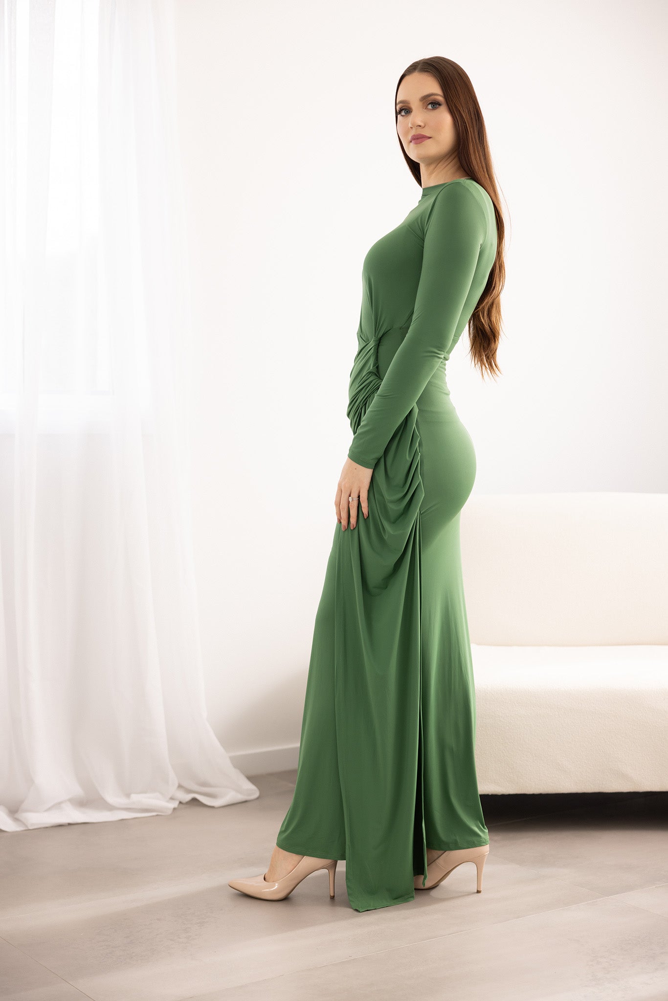 M8225Green-dress-abaya