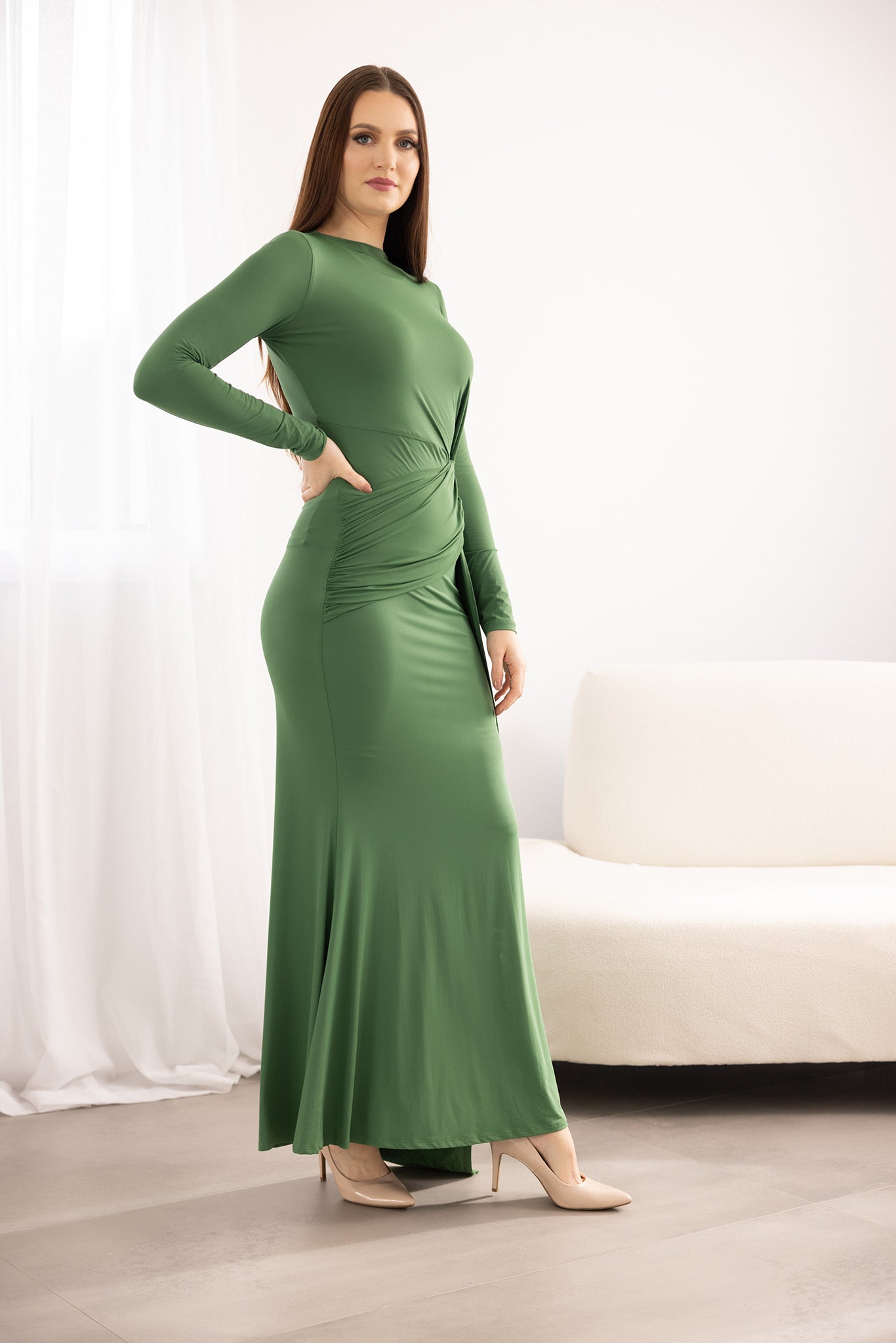 M8225Green-dress-abaya