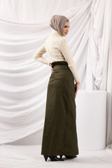 M8270Khaki-skirt