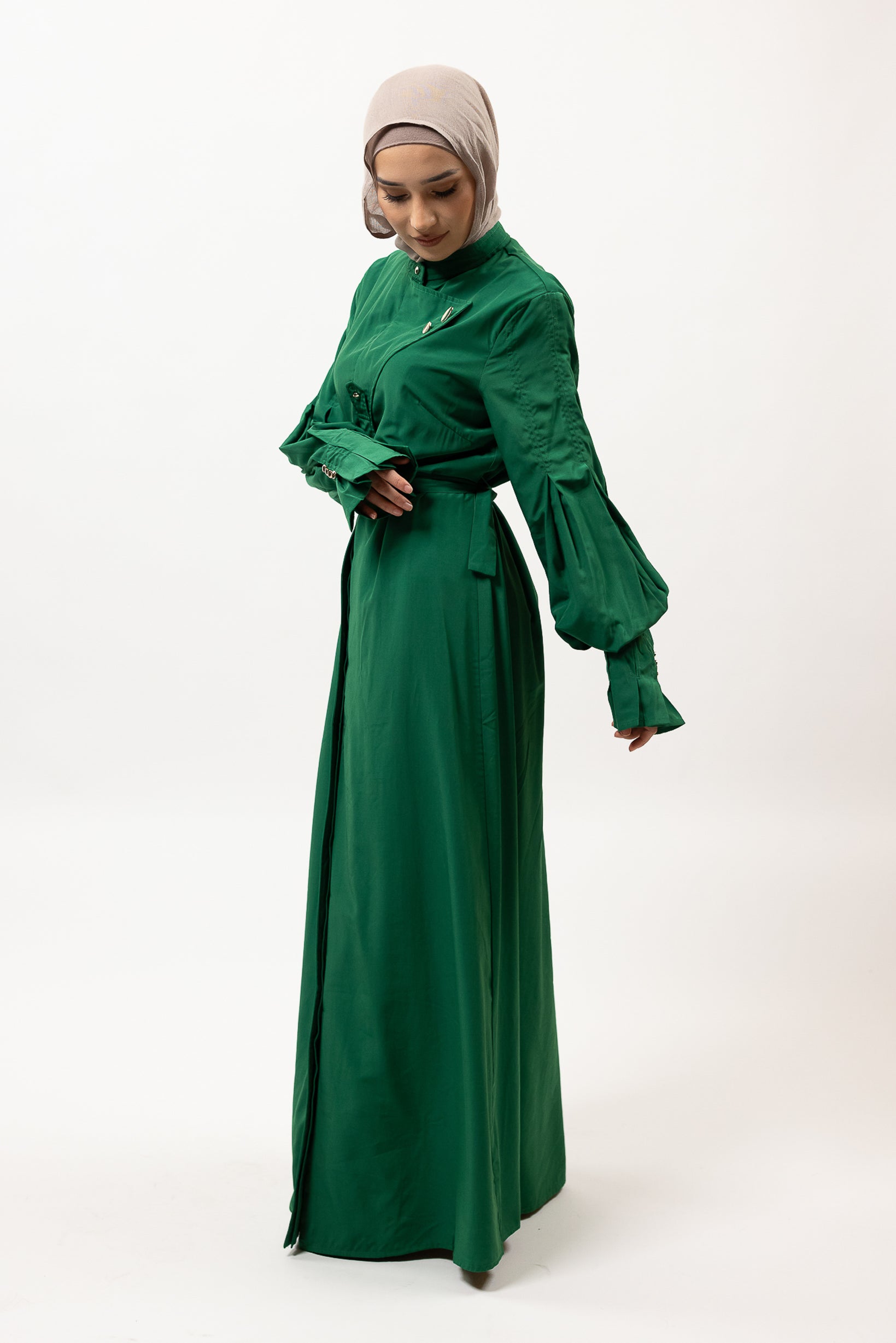 M8278Green-dress-abaya